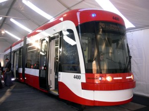 Mock-up For the New LRV in Toronto
