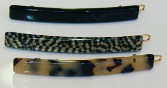 Barrettes Nacro Black - Opera Silver - Ivory Tokyo img