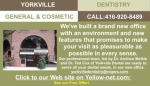Yorkville Dentistry Display Ad